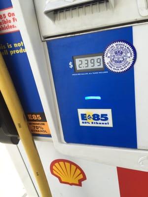 E85 ethanol for FlexFuel vehicles.