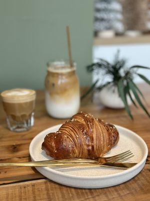 Salmon Croissant (baked salmon with cream cheese inside)