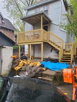 Rear porch replacement