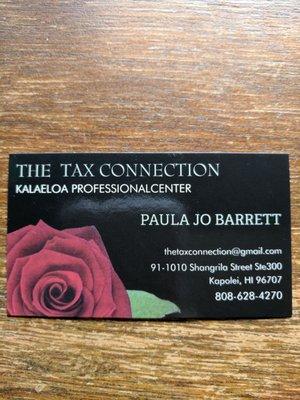 The Tax Connection business card