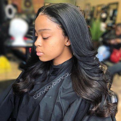 Frontal Install Sew In Using Convé Hair Extensions