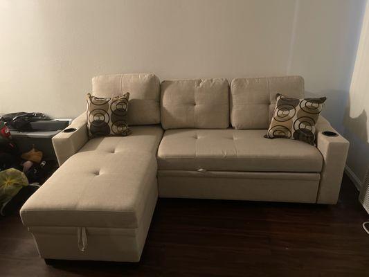 Happy customer wanted a Sectional With Pull Out Bed.