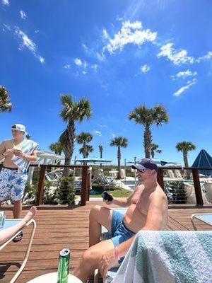 Looking outside our cabana