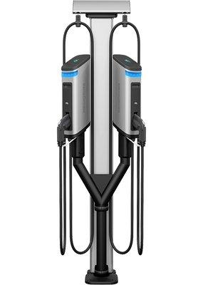 SemaConnect dual mount smart EV charging station with cable management system