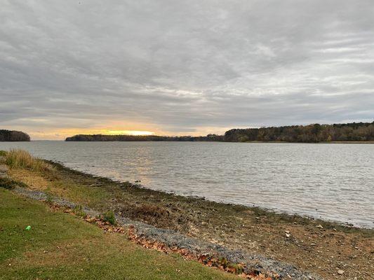 Beautiful Tennessee River with sunrise.