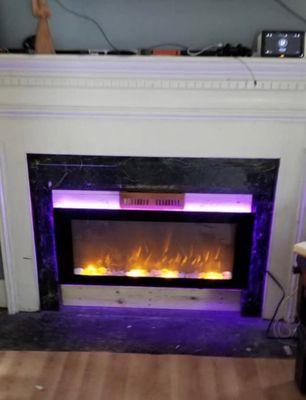 LED fireplace insert