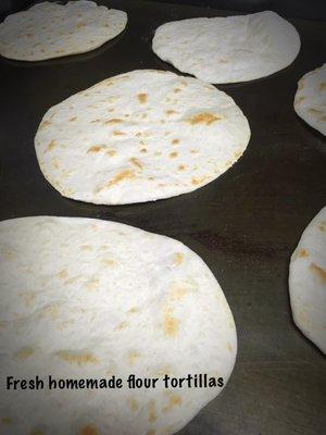 We have fresh flour tortillas