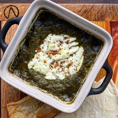 Spinach dip with goat cheese