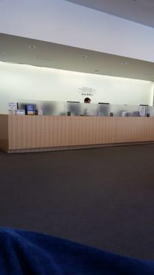 Reception desk where staff checks you in...