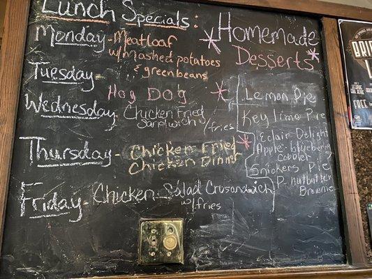 Brick house Grill: menu