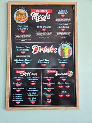 Menu board