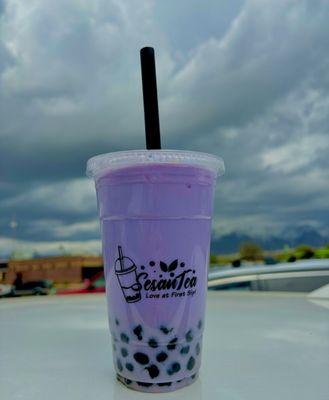 Coconut Taro with boba