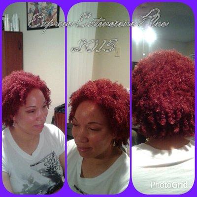 Custom color on natural hair. https://expressextensionsplus.wordpress.com