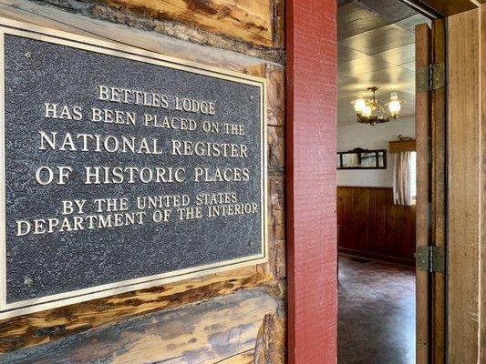 Bettles Lodge is actually a registered National Historical Place.