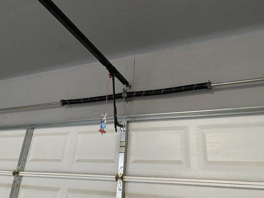 Double springs for the garage door