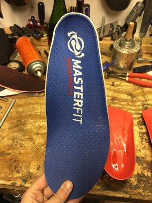 Custom insoles being built up