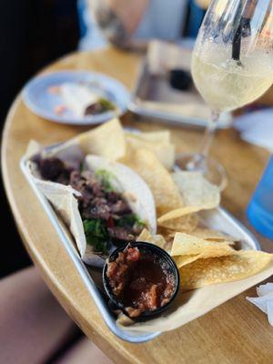 Steak Tacos  Sweet Peach Bellini