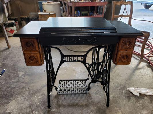 Custom refinished antique Singer Sewing Machine.