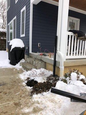 They left the backyard looking like a mess for 2 weeks.