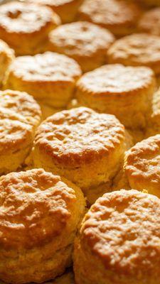 Fresh buttermilk biscuits, baked every 90 minutes.