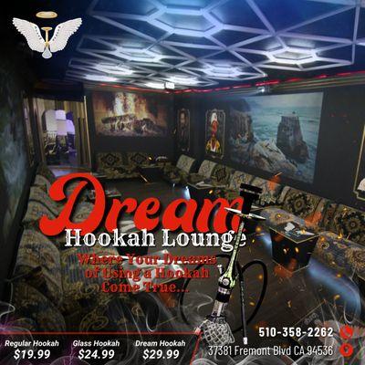 Relax, unwind, and enjoy the best flavors in town at Dream Hookah Lounge!  The perfect atmosphere for a chill evening with friends.