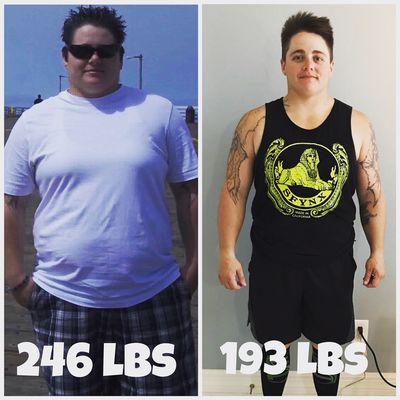 Jennifer dropping tons of weight and increased her strength exponentially! We're still working together to this day.