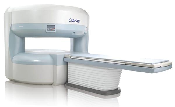 Hitachi's Oasis High-Field Open MRI exclusively at Radiology Associates in Santa Maria.