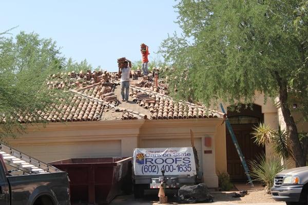 2 Piece Sand Cast Tile Removal and Replacement with new.