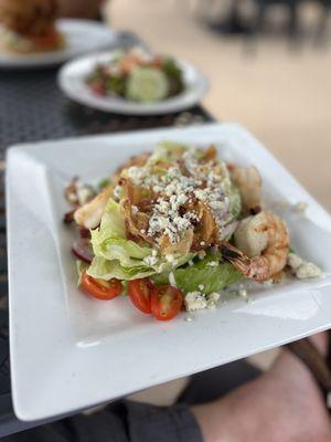 Wedge salad with shrimp