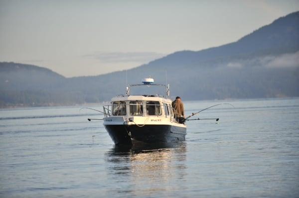 Beautiful morning aboard the "Ann Patrice" in the San Juans