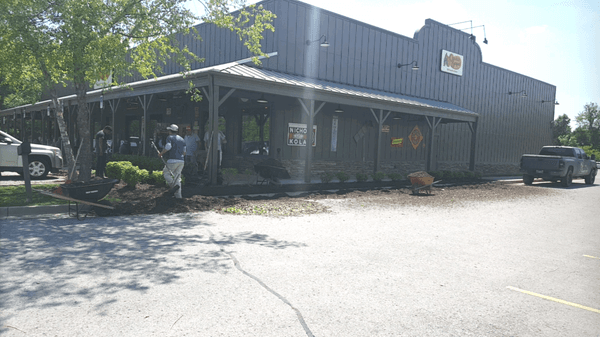 Landscape Revamp at Cracker Barrell