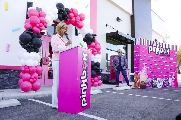 Pinkbox Doughnuts grand opening celebration in North Las Vegas