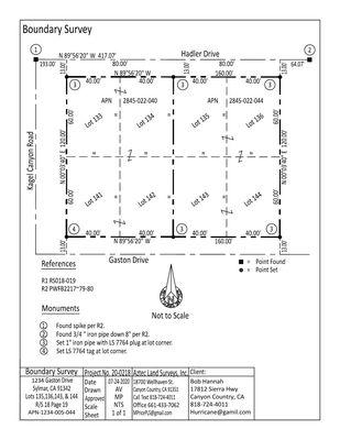 Sample of a finished product of Boundary Survey.