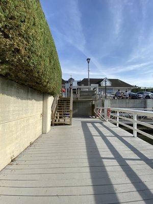 Stairs leading to the dock