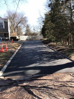 Removed old asphalt installed new asphalt