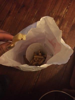 The "fresh" fries I asked for.