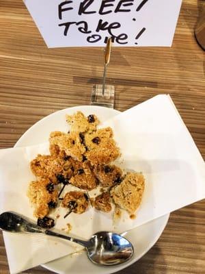 Oatmeal raisin cookie samples