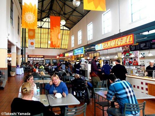 Jamaica Market. food court. Queens, NY. Dr. Takeshi Yamada and Seara (Coney Island sea rabbit)