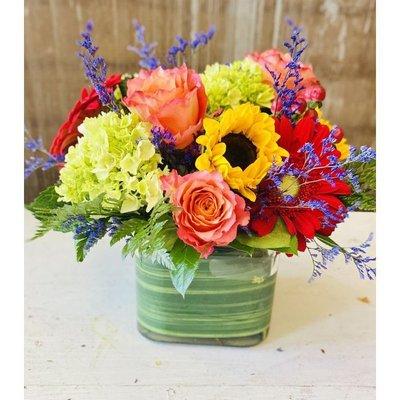 Our most popular arrangement is the Sunny Day! Available online at www.rainfloristonline.com