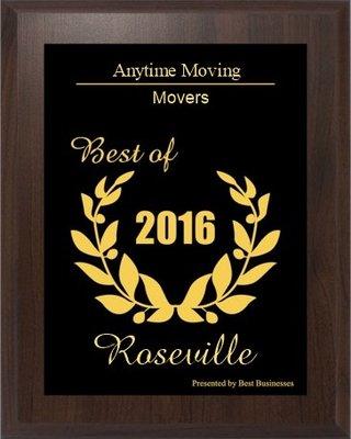 Proud to Display This Achievement!  Thanks to the local community, our movers, and our staff.