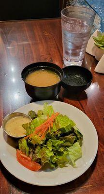 My meal came with a fresh Garden Salad & Miso Soup.