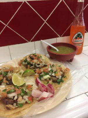 Tacos de Chicharron and Tripitas.... oh my!!