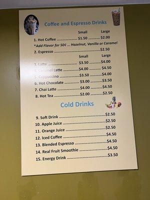 Drink Menu