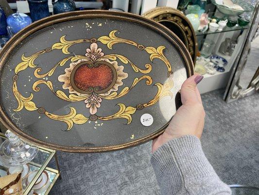 Beautiful antique tray at a reasonable price.