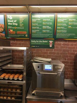 Subway Sub of the day menu