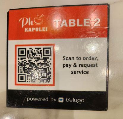 Table 2 - QR Code