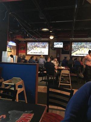 Very large interior and great place to watch games!