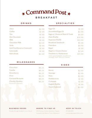 Under NEW Ownership and Management - Now Serving Breakfast!