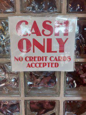 Cash Only!