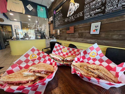 Looking for a fresh hot panini style sandwich or a cold deli sub? We got it here at Sea Dog Cafe